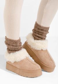 Saboti dama cu platforma Cozy kaki