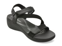 Sandale CLARKS negre, BRINKLEY RAE SUN, din material textil
