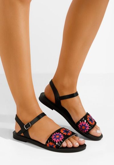 Sandale cu talpa joasa Annea negre