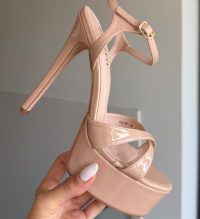Sandale cu toc Ammo Bej