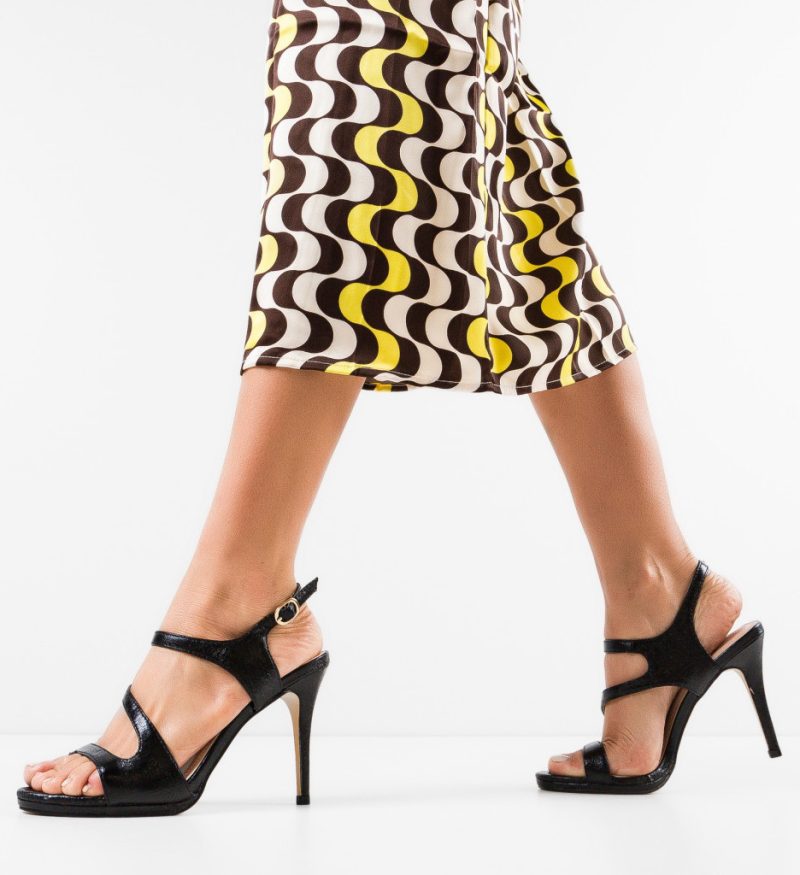 Sandale cu toc Dules Negre