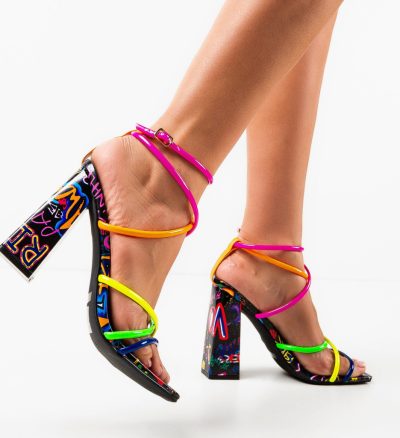 Sandale cu toc Paire Multi