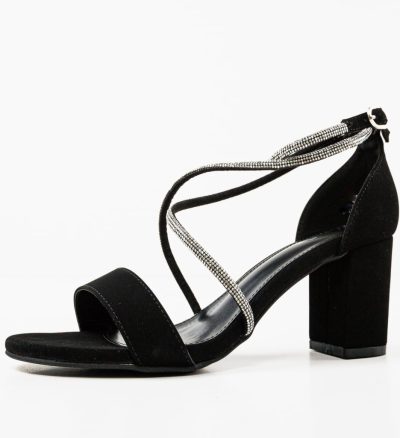 Sandale cu toc Pepper Negre