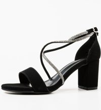 Sandale cu toc Pepper Negre