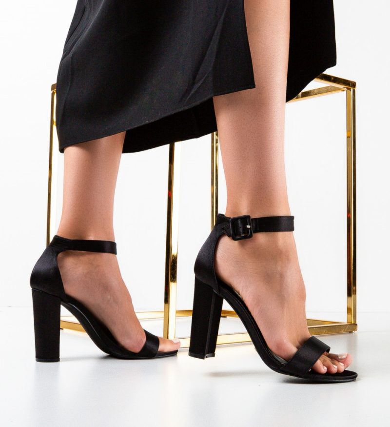 Sandale cu toc Shipka Negre