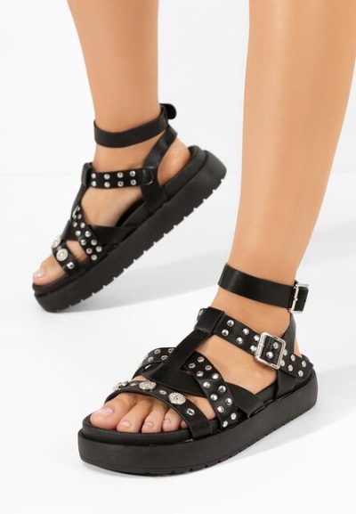 Sandale dama fara toc Cornelya negre