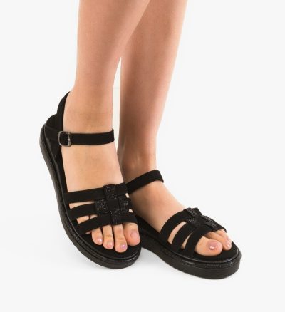 Sandale dama Milana Negre