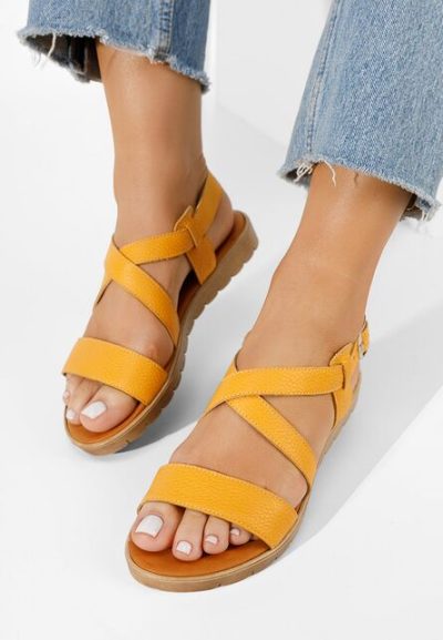 Sandale dama piele Tamala galbene
