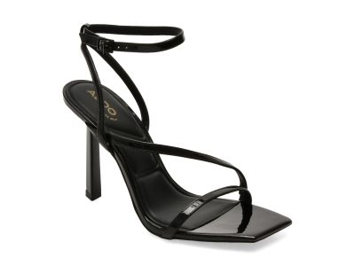 Sandale elegante ALDO negre, SCINTILLA 001, din piele ecologica lacuita