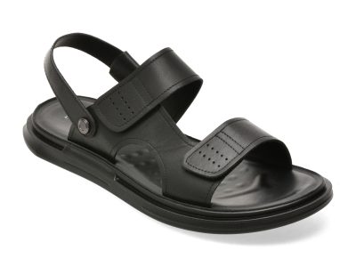 Sandale EPICA negre, 36701, din piele naturala
