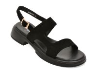 Sandale FLAVIA PASSINI negre, TH189, din piele intoarsa