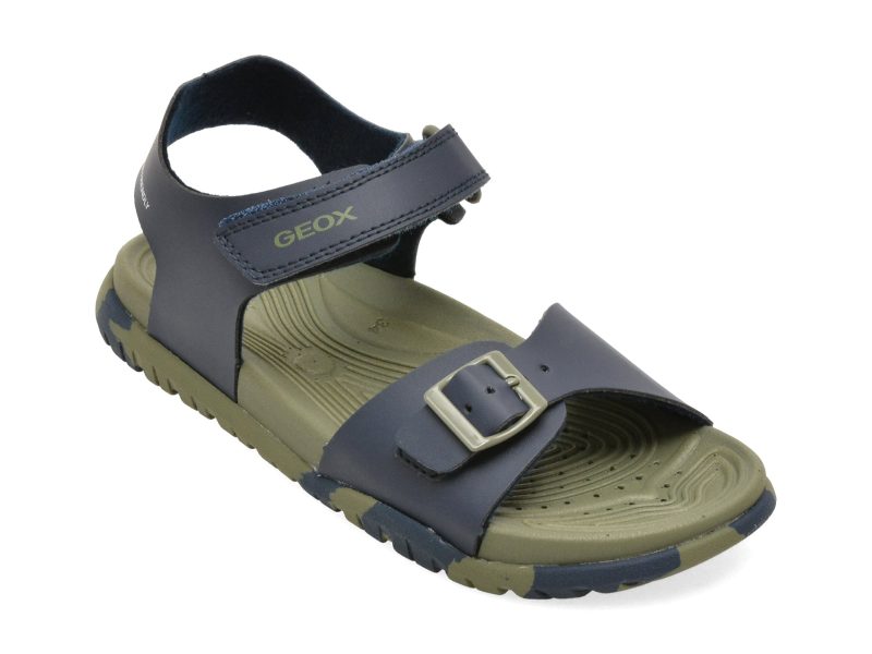 Sandale GEOX bleumarin, J35HMA, din piele ecologica
