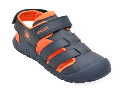 Sandale GEOX bleumarin, J650JA, din piele ecologica