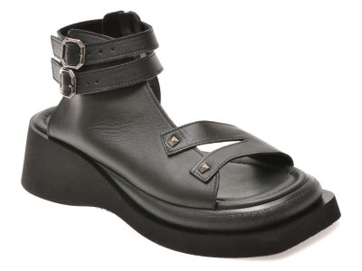 Sandale GRYXX negre, 208423, din piele naturala