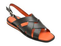 Sandale GRYXX negre, 5H282, din piele naturala