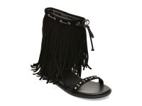 Sandale GRYXX negre, DMS5056, din material textil