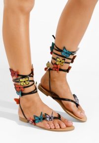 Sandale romane Mariposa negre