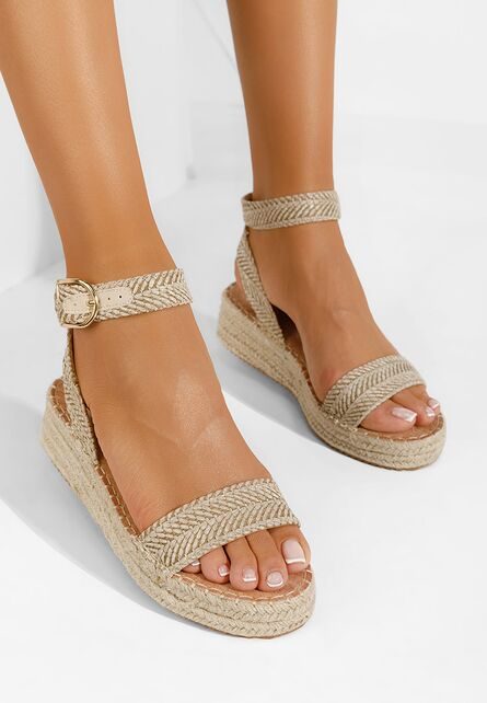 Sandale tip espadrile Veldia bej