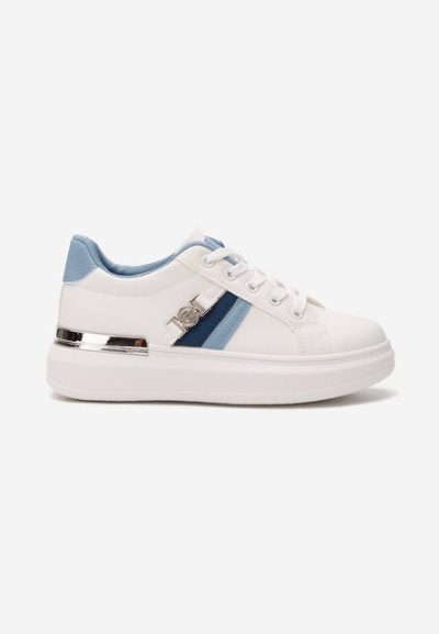 Sneakers copii Kluno albi
