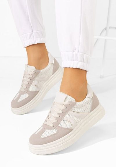 Sneakers cu platforma Dyvina bej