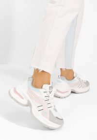 Sneakers cu platforma Jenniffer V2 albi