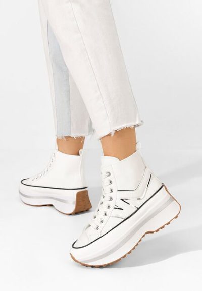 Sneakers cu platformă Kathie V2 albi