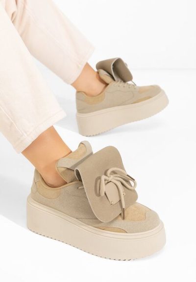 Sneakers cu platformă Oliveia kaki