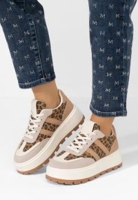 Sneakers cu platforma Prudensa leopard