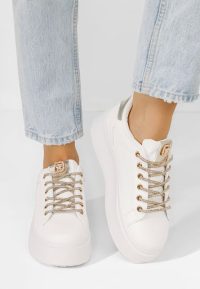 Sneakers cu platformă Shauna albi