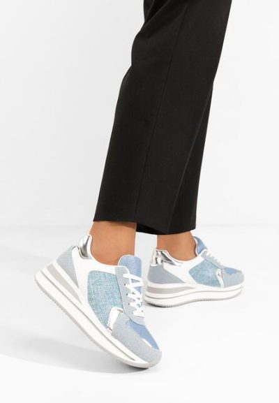 Sneakers cu platformă Sidnei albastri