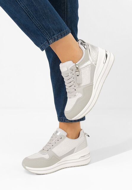 Sneakers cu platforma Snuvira gri