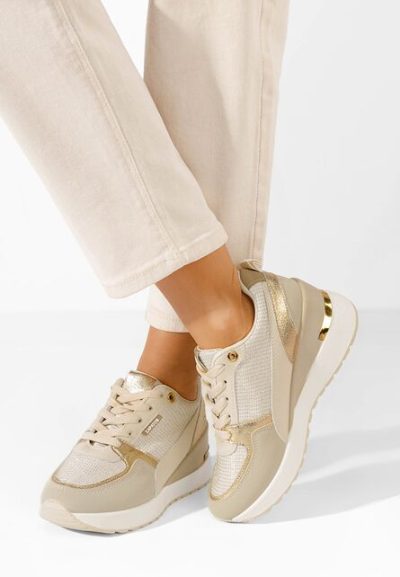 Sneakers cu platforma Zaneta bej