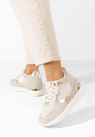 Sneakers cu platforma Zenna bej