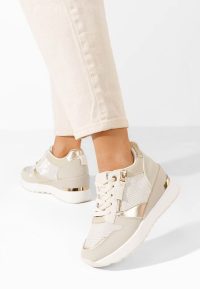 Sneakers cu platforma Zenna bej