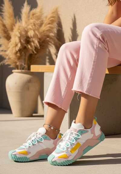 Sneakers dama Calistra multicolori