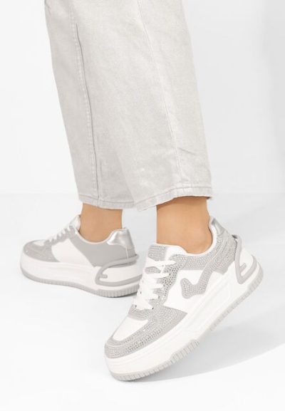 Sneakers dama Darrya albi