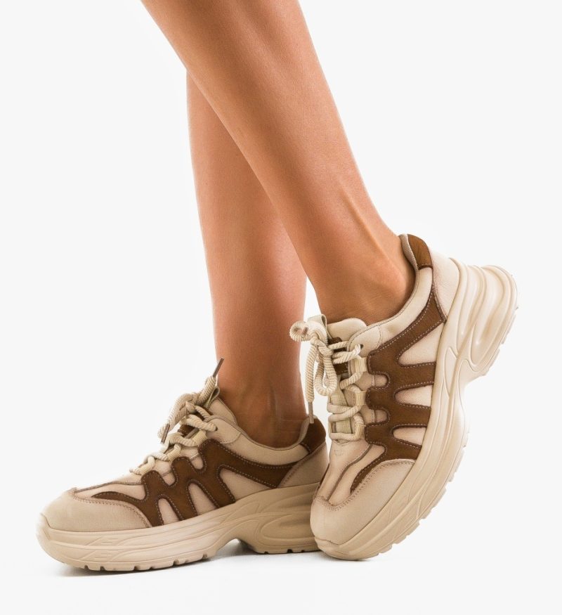 Sneakers dama Iman Bej 2