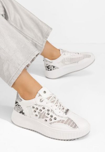 Sneakers dama Jeanetta albi