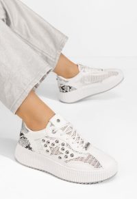 Sneakers dama Jeanetta albi