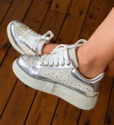 Sneakers dama Trente Argintii