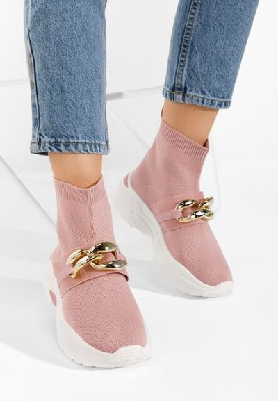 Sneakers tip soseta Alone roz