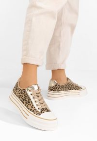 Tenisi cu platformă Lorraine leopard